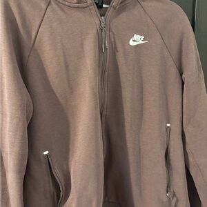 Nike Chocolate Brown Full-Zip Hoodie